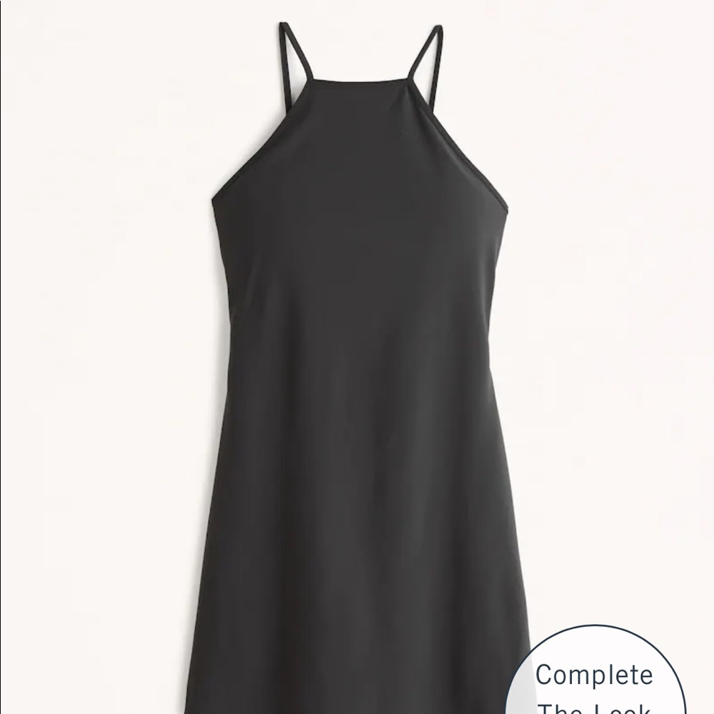 High Neck Exercise Dress in Black